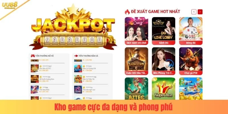 Giới thiệu về kho game đa dạng chỉ có tại UU88